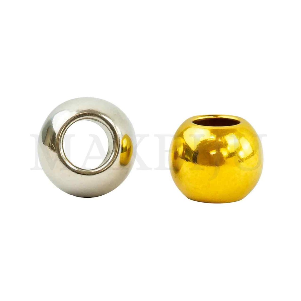 Zinc Rounded Beads 8x6mm