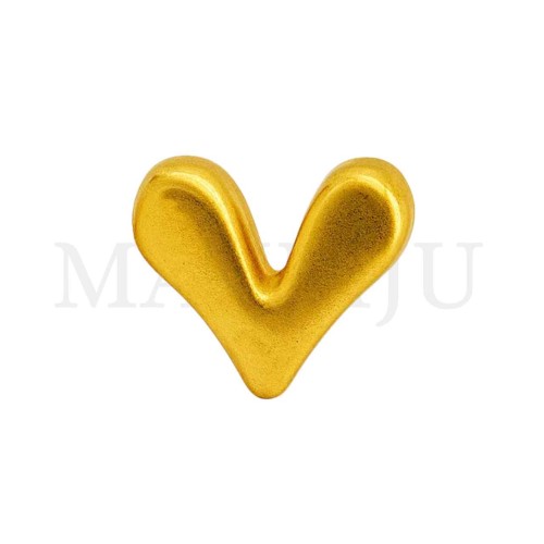 Heart-Shaped Zinc Bead 8x6mm
