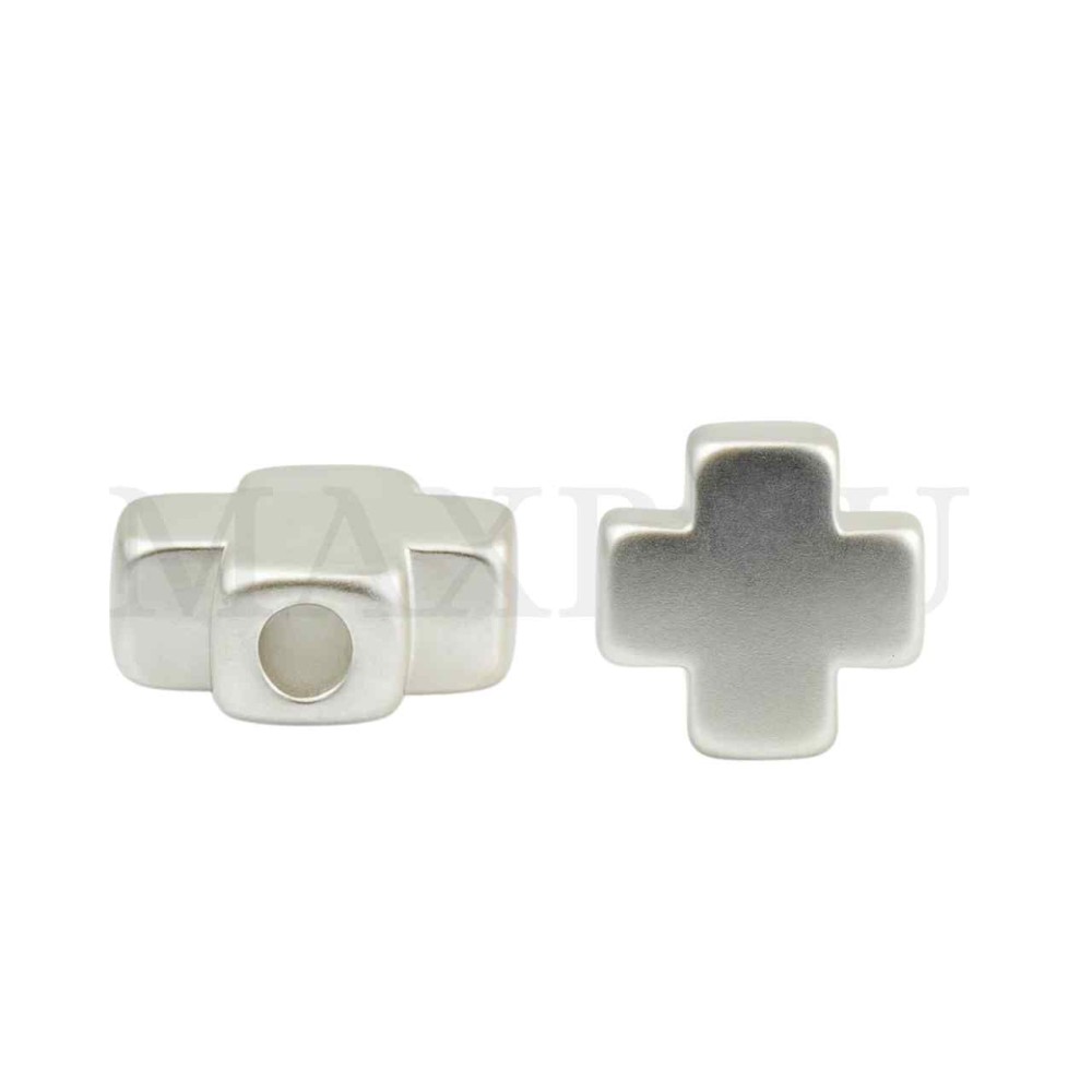 Cross-Shaped Zinc Bead 9x9mm