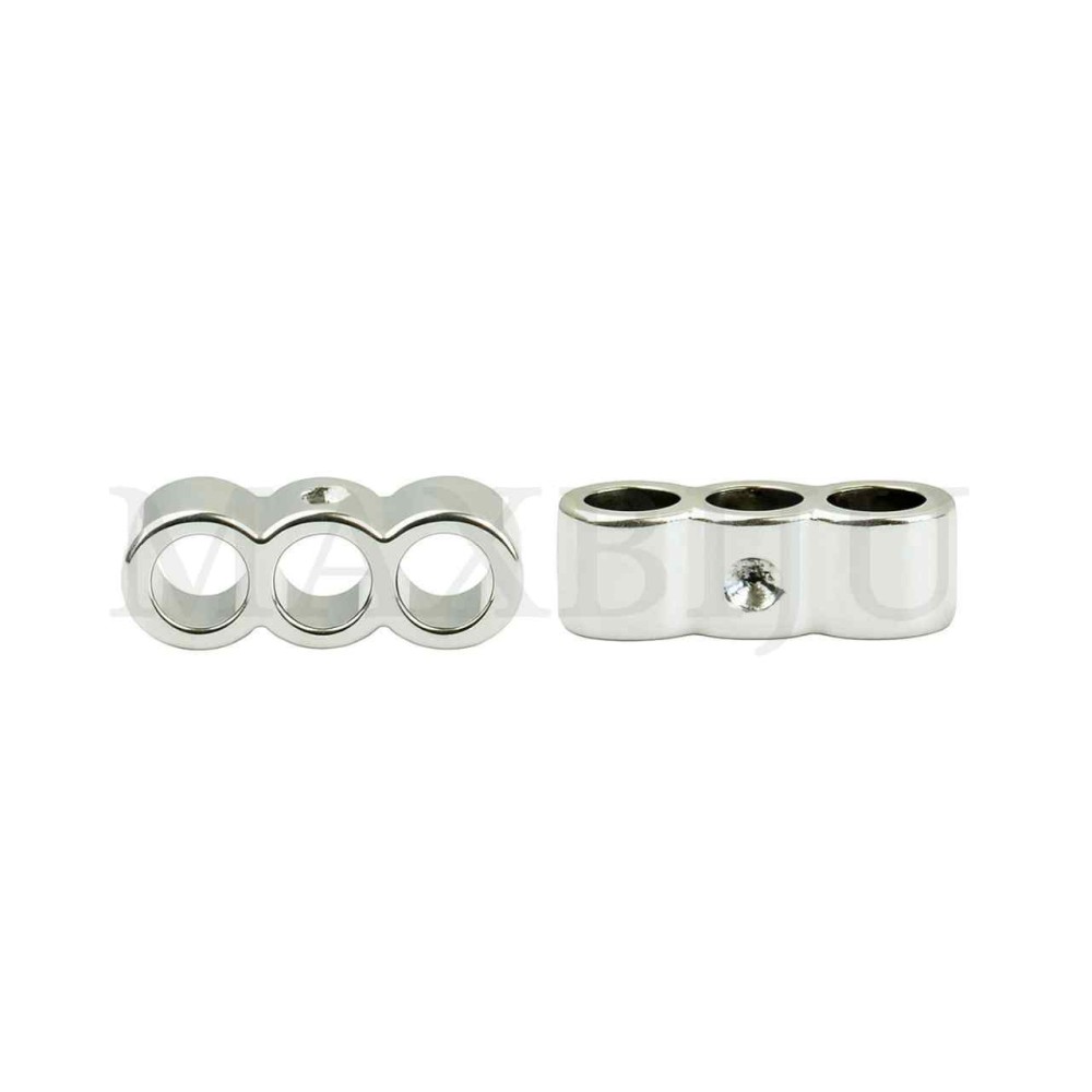 Triple-Ended Zinc Bead 14x5mm