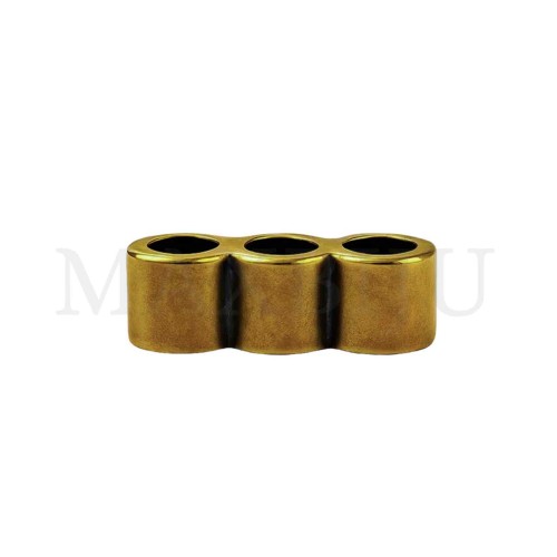 Triple-Ended Zinc Bead 21x8mm
