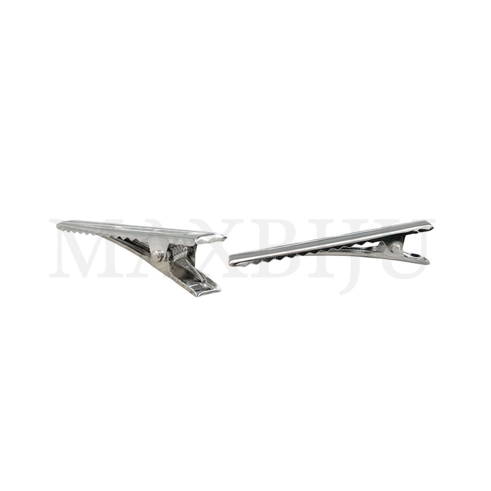 55mm Silver Metal Alligator Hair Clip