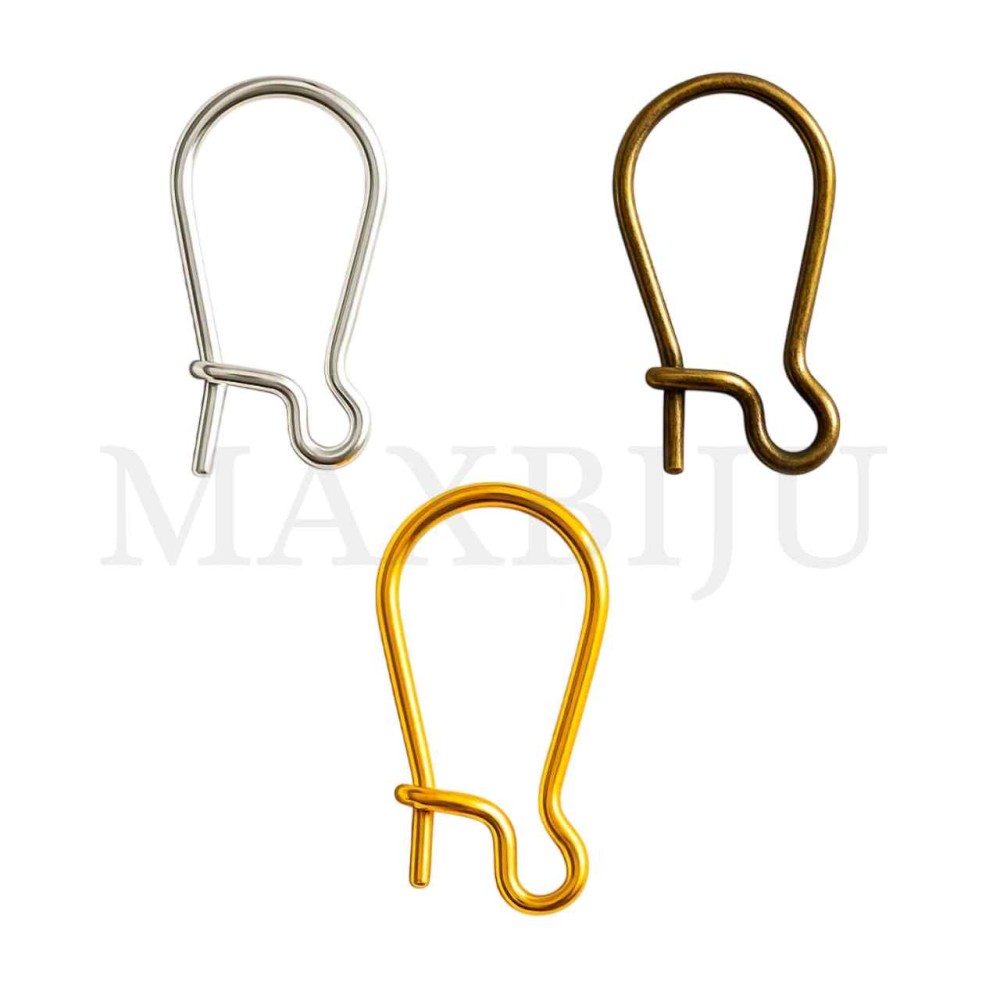 Metal Hook Earring Clasp 10x19mm