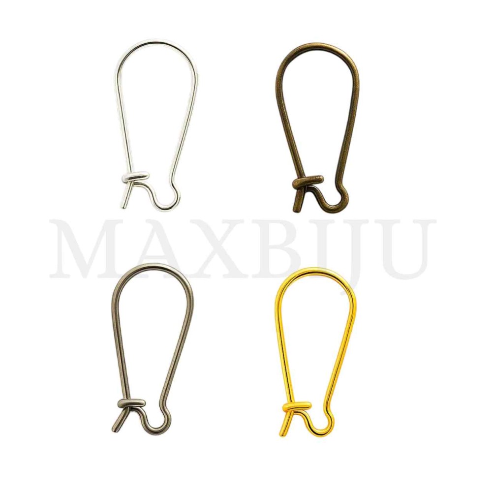 Metal Hook Earring Clasp 15x35mm