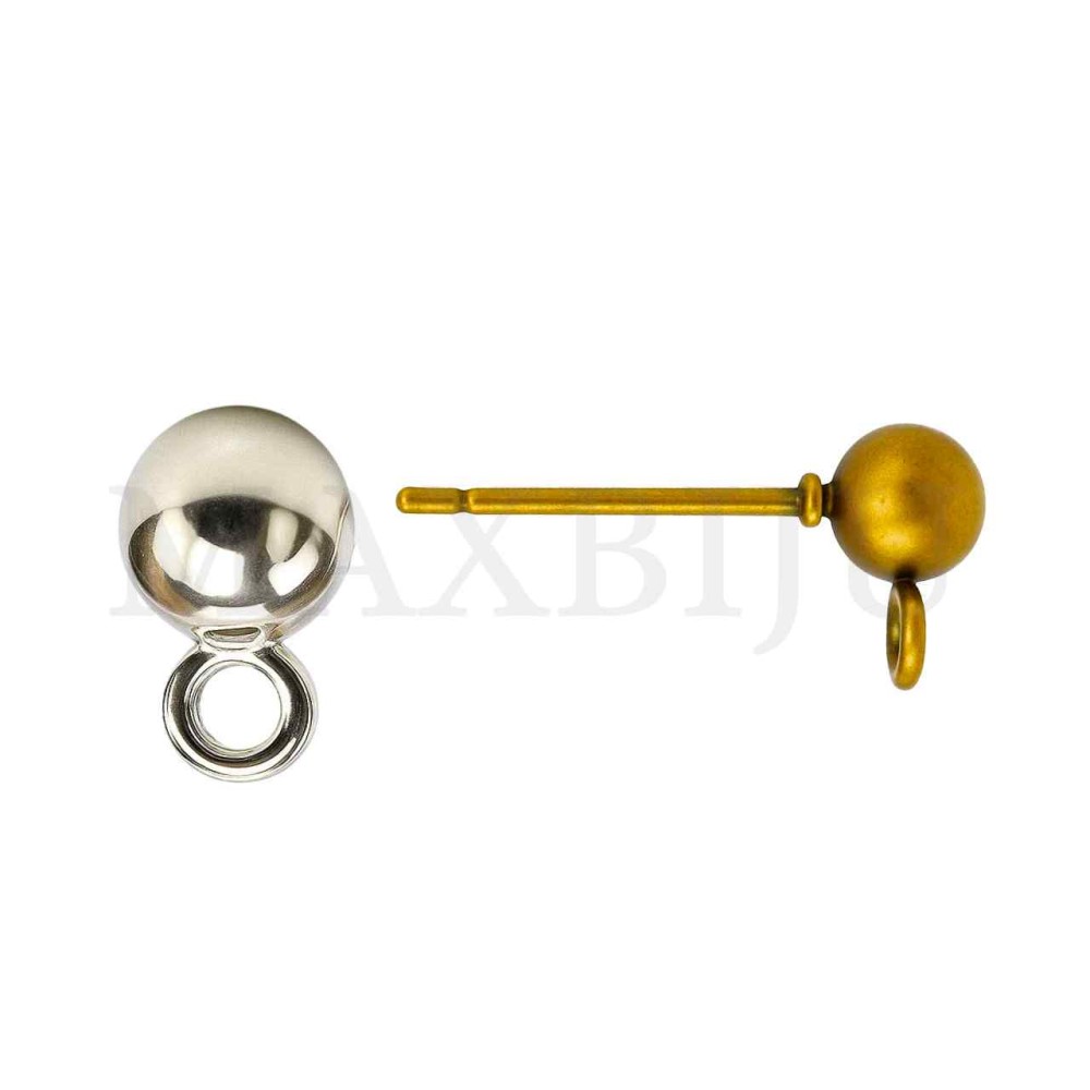 Metal Earring Base 4mm