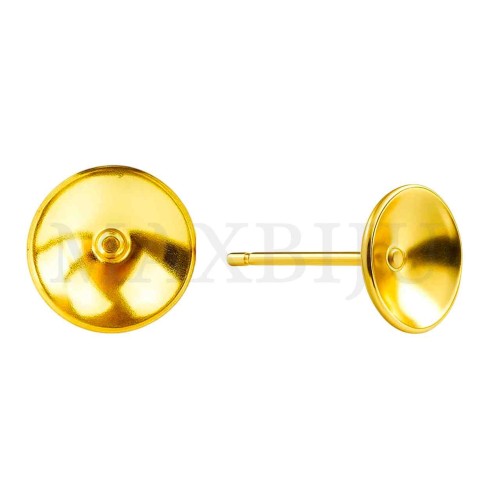 Metal Earring Base for Crystal Cabochon 8mm