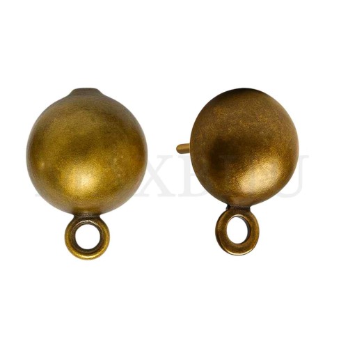 Metal Earrings Half Ball with Hoop Base 12mm