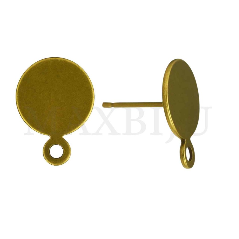 Metal Earring Base with Hoop 10x14mm