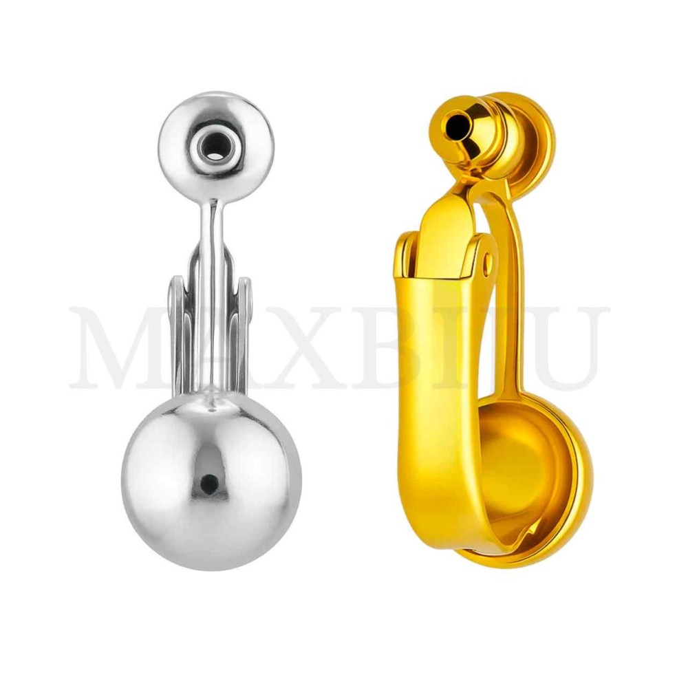 Metal Earring Base with Articulated Ball 6X22mm