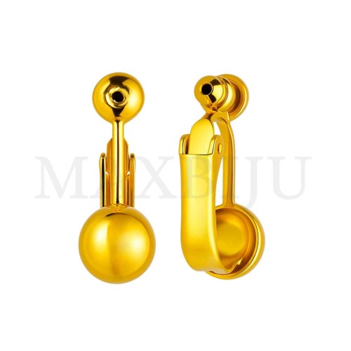 Metal Earring Base with Articulated Ball 6X22mm