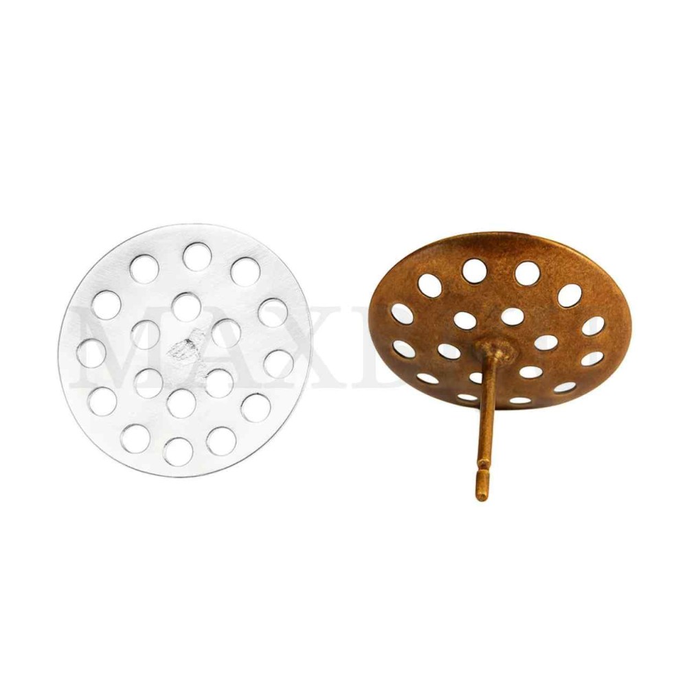 Hollow Metal Earring Base for Assembly 15mm