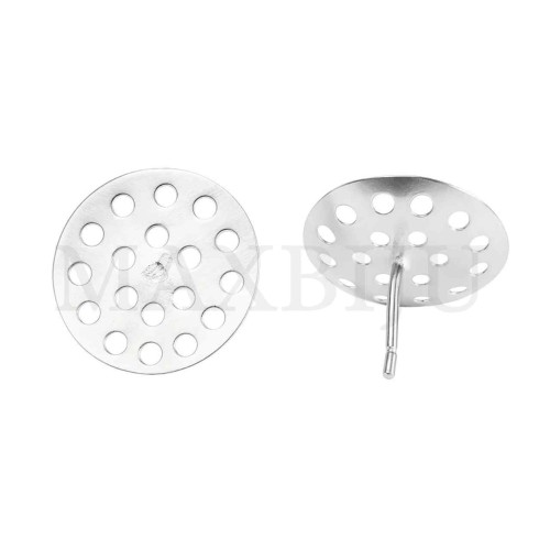 Hollow Metal Earring Base for Assembly 15mm