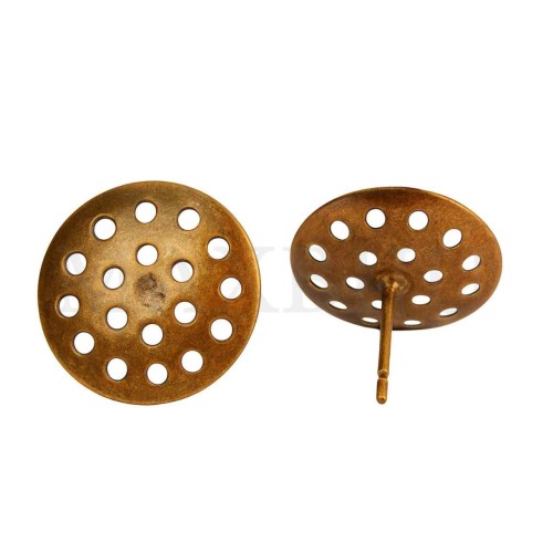 Hollow Metal Earring Base for Assembly 15mm