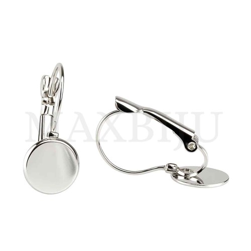 Metal Earring Base for Cabochon 10x24mm