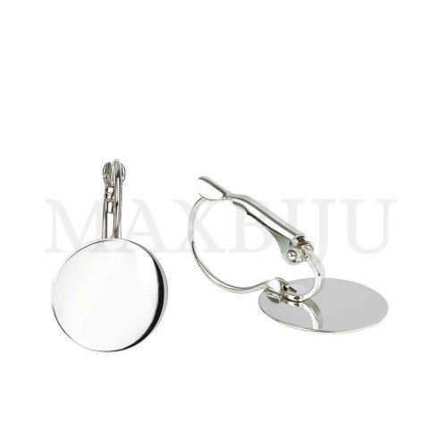 Metal Earring Base for Cabochon 15x26mm