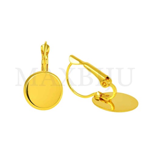 Metal Earring Base for Cabochon 15x26mm