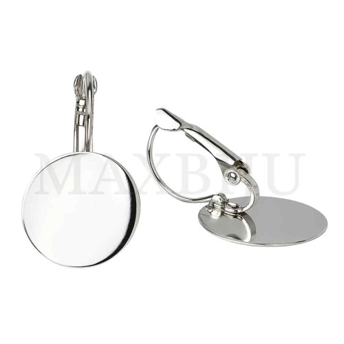 Metal Earring Base for Cabochon 18x32mm
