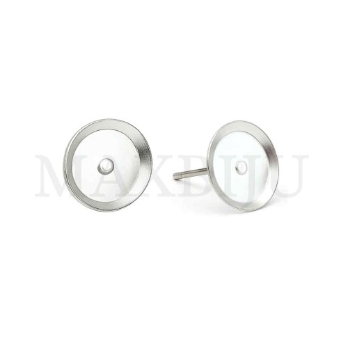 Metal Base for Crystal Cabochon 10mm
