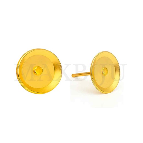 Metal Base for Crystal Cabochon 10mm