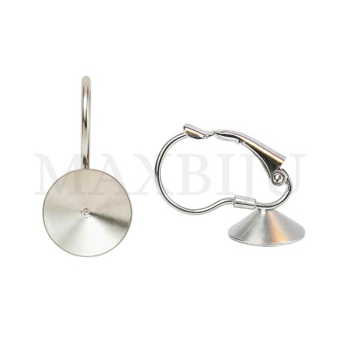 Metal Base for Leverback Earring with Cone 10x23mm