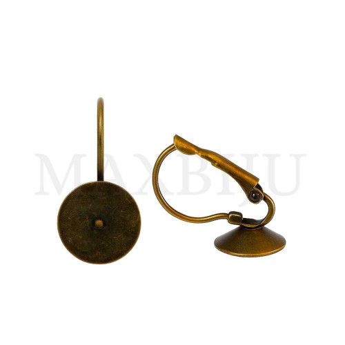 Metal Base for Leverback Earring with Cone 10x23mm