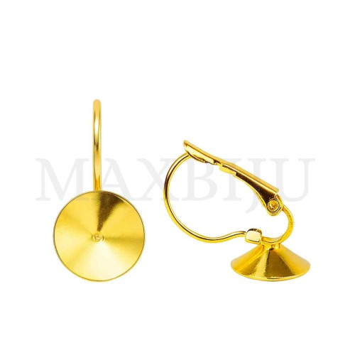 Metal Base for Leverback Earring with Cone 10x23mm