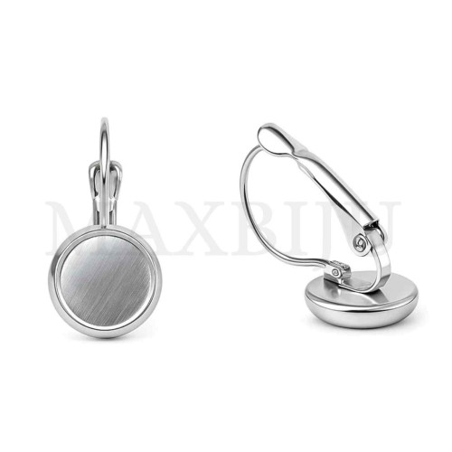 Metal Earring Base for Cabochon 10x23mm