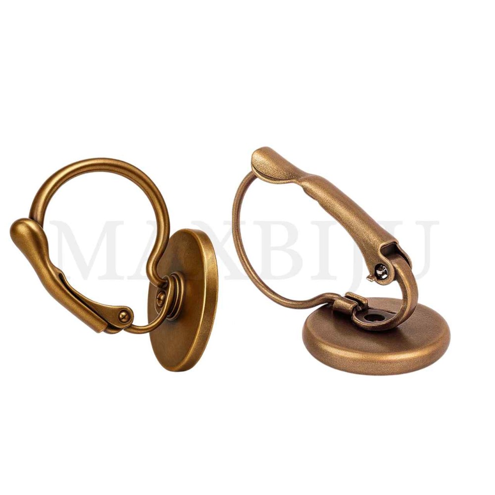 Metal Earring Base for Cabochon 12x22mm