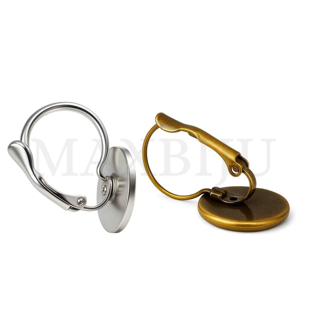Metal Earring Base for Cabochon 14x25mm