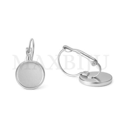 Metal Earring Base for Cabochon 14x25mm