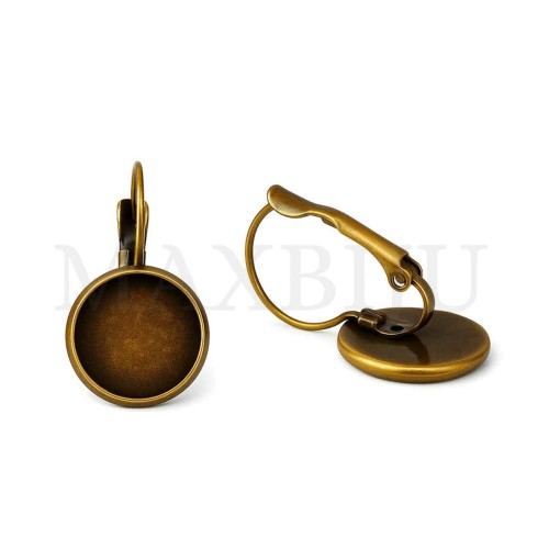 Metal Earring Base for Cabochon 14x25mm