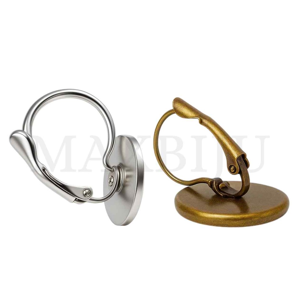 Metal Earring Base for Cabochon 18x29mm