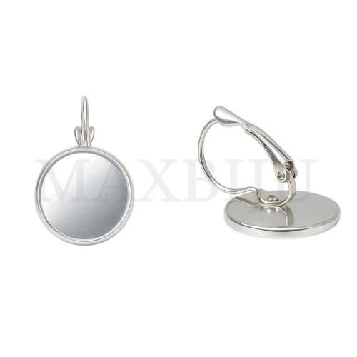 Metal Earring Base for Cabochon 18x29mm