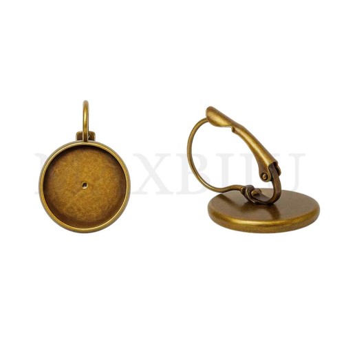 Metal Earring Base for Cabochon 18x29mm