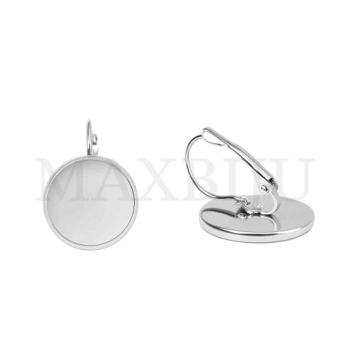 Metal Earring Base for Cabochon 20x24mm