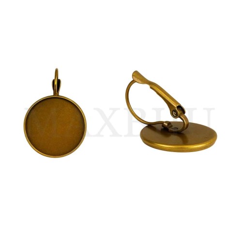 Metal Earring Base for Cabochon 20x24mm