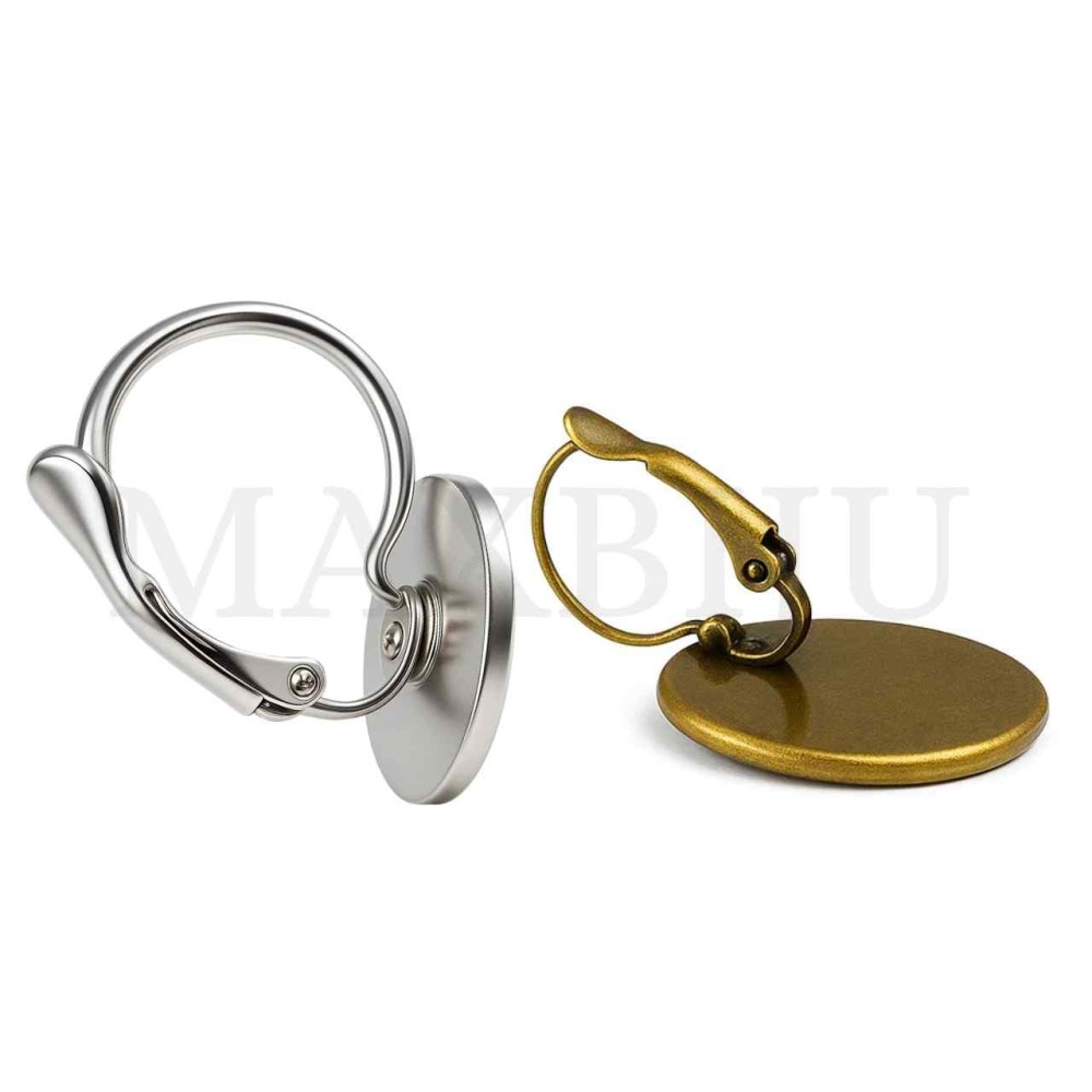 Metal Earring Base for Cabochon 22x34mm