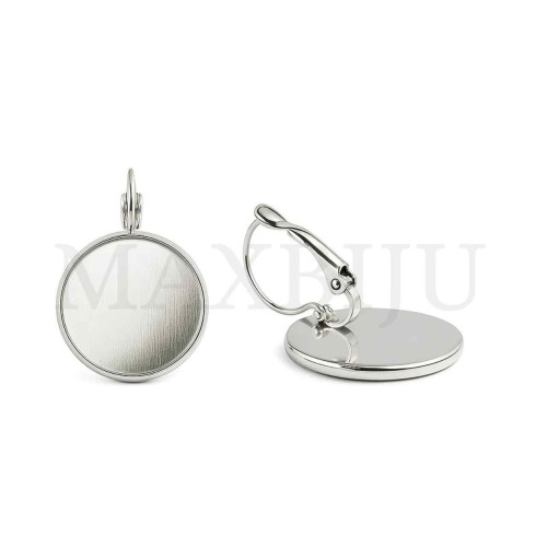 Metal Earring Base for Cabochon 22x34mm