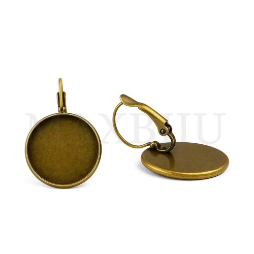 Metal Earring Base for Cabochon 22x34mm