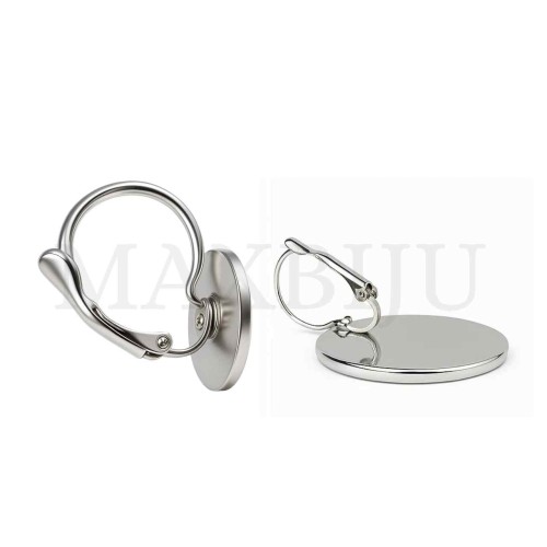 Metal Earring Base for Cabochon 26x38mm