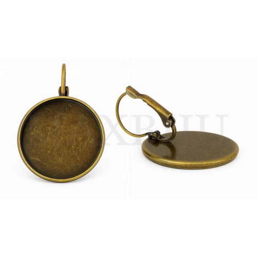 Metal Earring Base for Cabochon 26x38mm