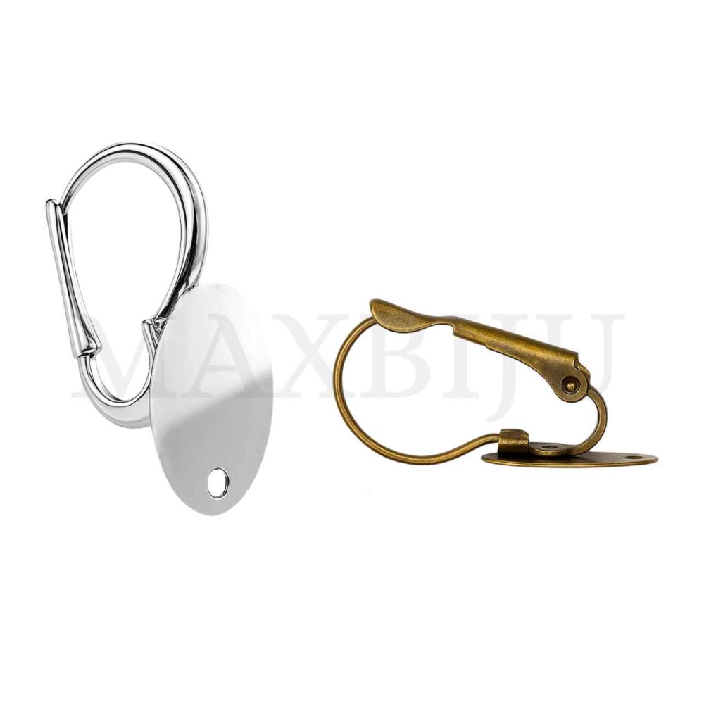 Metal Base Oval Earrings
8x25mm