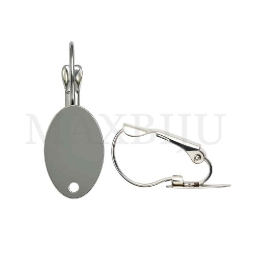 Metal Base Oval Earrings
8x25mm