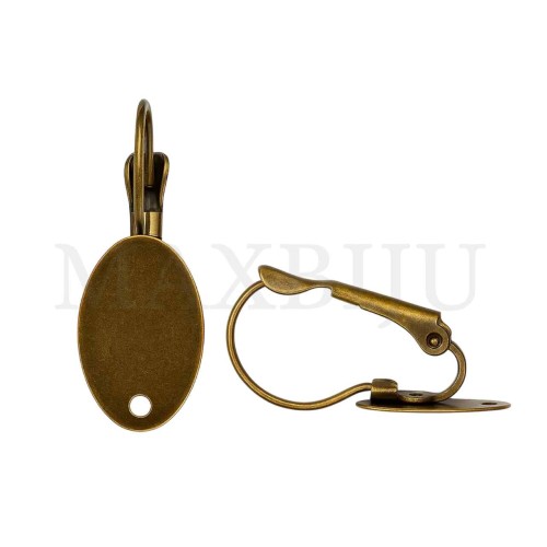 Metal Base Oval Earrings
8x25mm