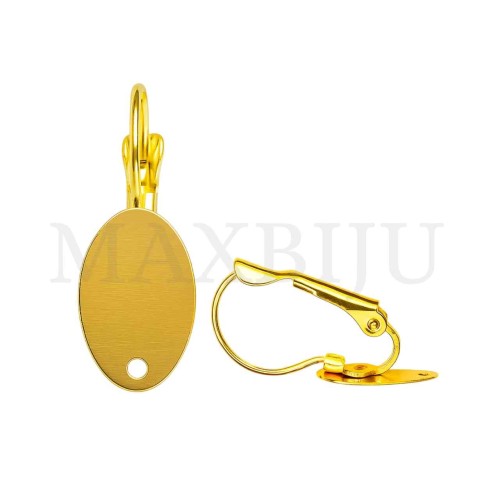 Metal Base Oval Earrings
8x25mm