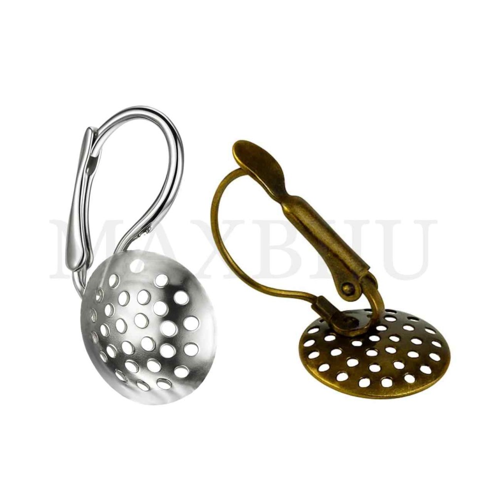 Hollow Metal Earring Base for Assembly 14x25mm