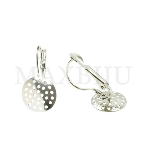 Hollow Metal Earring Base for Assembly 14x25mm