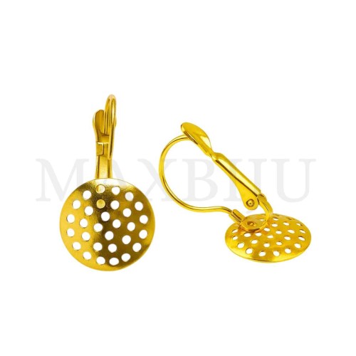 Hollow Metal Earring Base for Assembly 14x25mm