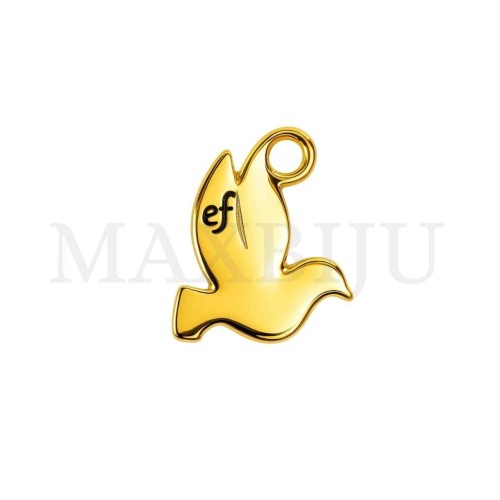 Metal Pendant - Dove 14x17mm