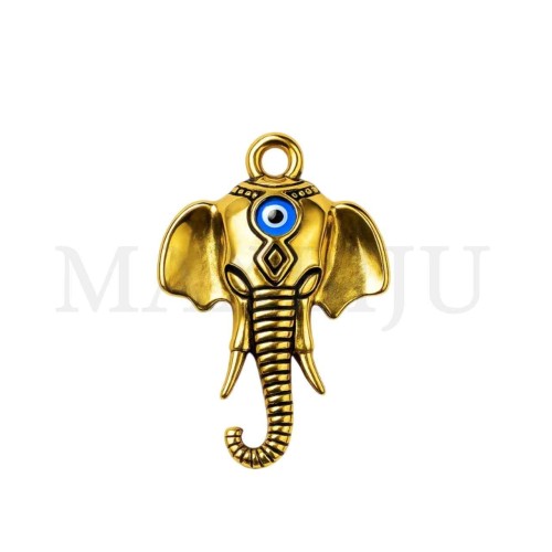 Metal Pendant - Elephant 22x32mm